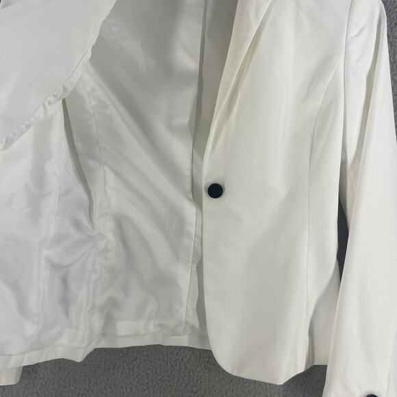 Calvin Klein Jacket Dress Set Womens 2 White Black Belted Sheath Blazer CS84016A - Picture 11 of 16